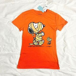 Snoopy and woodstock halloween baby tee